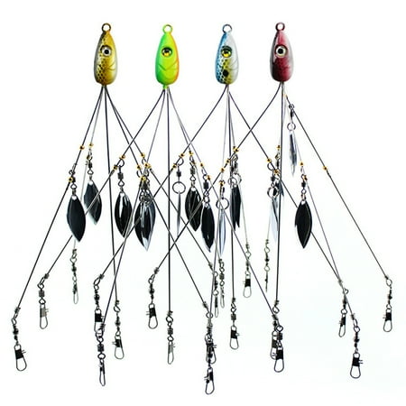 cdar 18g 5 Arm Rig Head Umbrella Fishing Group Multiple Hooks Lures Bass Swimming Baits for Outdoor Fishing